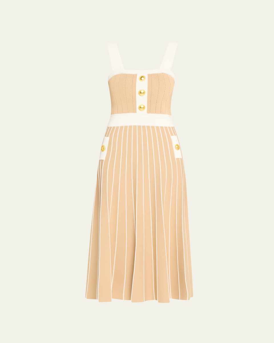 Aurora Fit & Flare Sleeveless Knit Midi Dress
